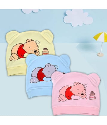 HONOR YOUR HOME Pack of 3 Unisex for Baby Caps ( Multicolor )