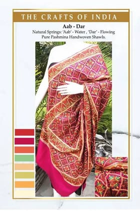 Pure Pashmina Chikandozi Tilla Shawl