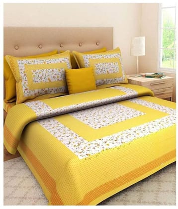 Bombay Spreads Cotton King Bedsheet ( Yellow )