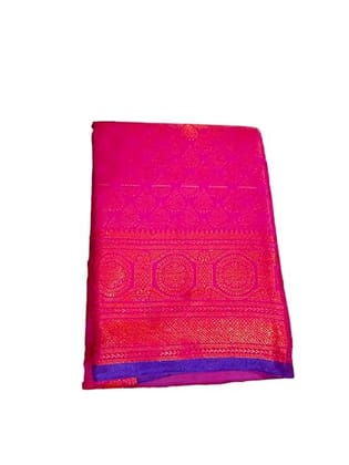 Women's Kanjivaram Style Jacquard Zari Woven Art Silk Saree
