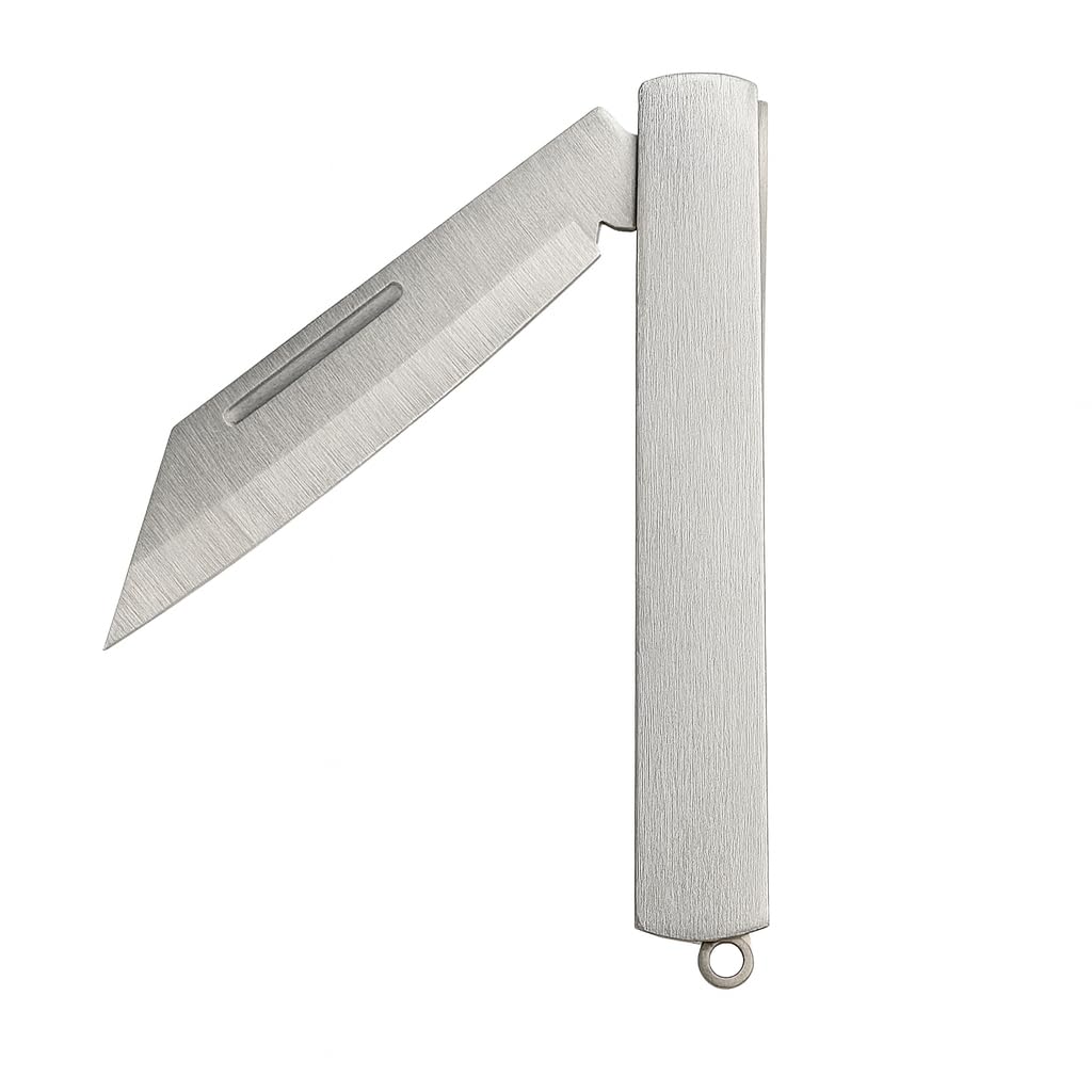 8 � Inch Length Folding Knife (Pack of 2) � Stainless Steel Foldable Blade � Compact & Lightweight Pocket Knife � Multipurpose for Home, Office, Outdoor & Travel Use � Silver Finish