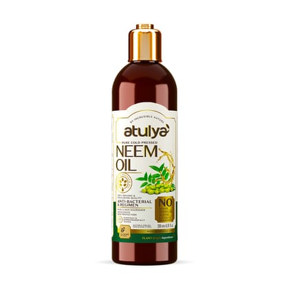 Atulya Neem Pure Cold Pressed Oil | Anti-bacterial - 200ml Atulya Neem Pure Cold Pressed Oil | Anti-bacterial - 200ml