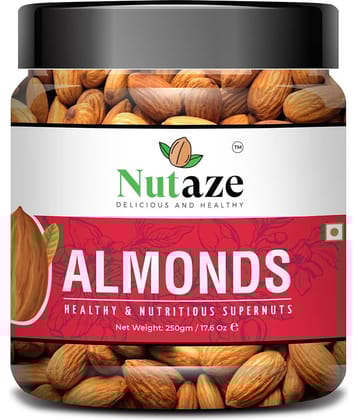 Nutaze California Almonds Badam Giri 250g | Premium Nuts & Dry Fruits | Rich in Protein, Magnesium, Phosphorus, and Dietary Fibre