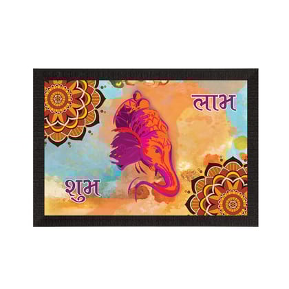 Lord Ganesha Satin Matt Texture UV Art Painting