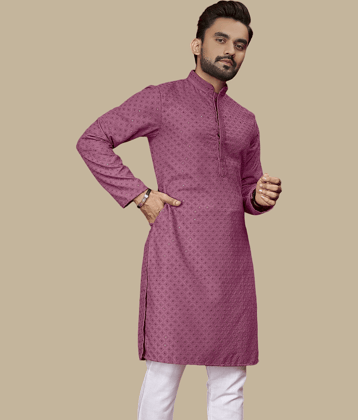 YUG ART Sea Green Cotton Men's Regular Kurta ( Pack of 1 )