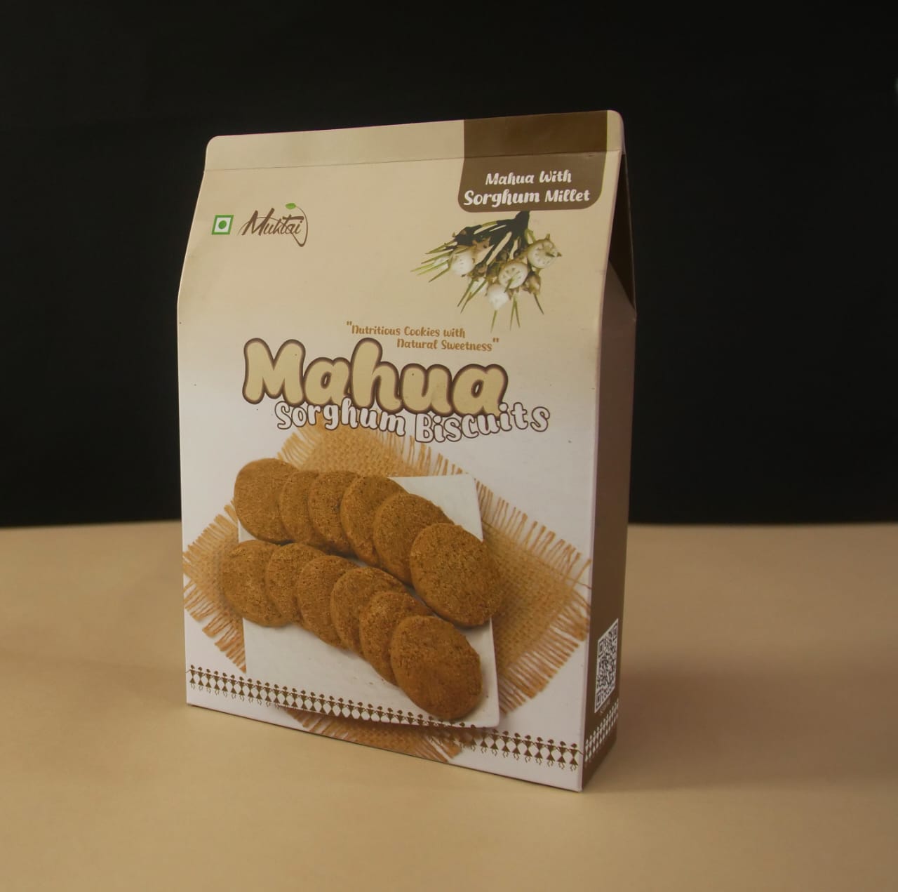 Muktai "Tea-Time Essentials" Box | Mahua Wheat Toast & Sorghum Biscuits | Crunchy Rusk & Jowar Cookies | Perfect Morning & Evening Snack Pair (Pack of 4 - 2 Toast, 2 Biscuits)