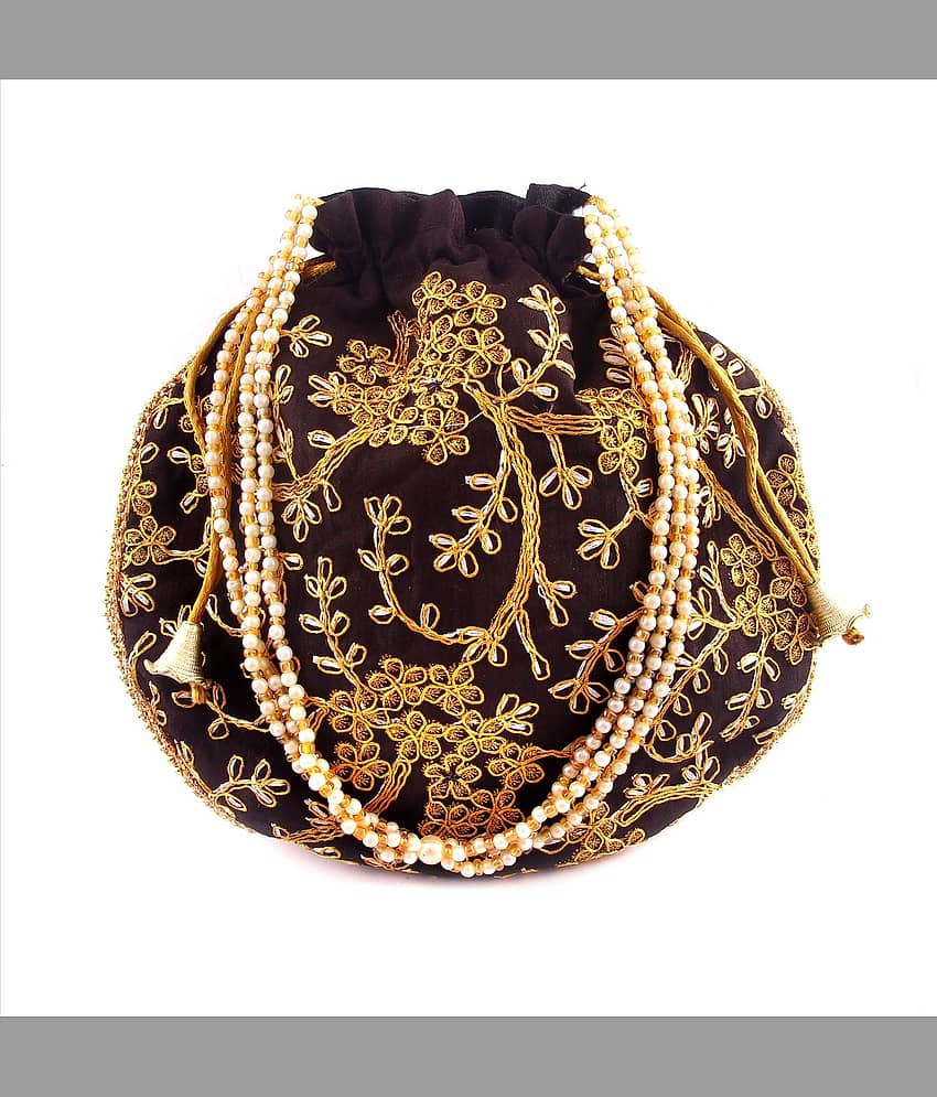 Apratim Black Silk Potli