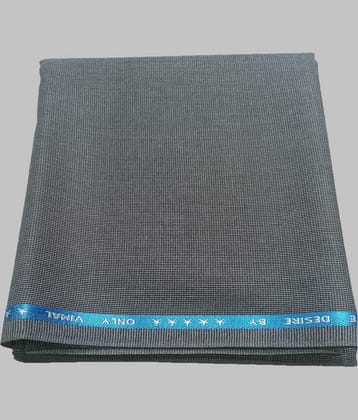 ONLY VIMAL Grey Polyester Blend Men's Unstitched Pant Piece ( Pack of 1 )