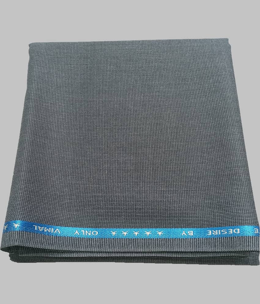 ONLY VIMAL Grey Polyester Blend Men's Unstitched Pant Piece ( Pack of 1 )