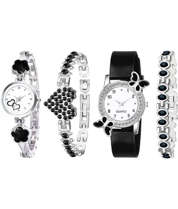 EEWHI Black Metal Analog Womens Watch