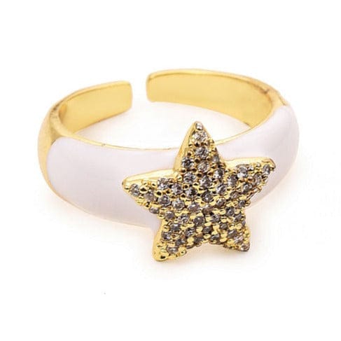 Star Fish Ring (White)-7