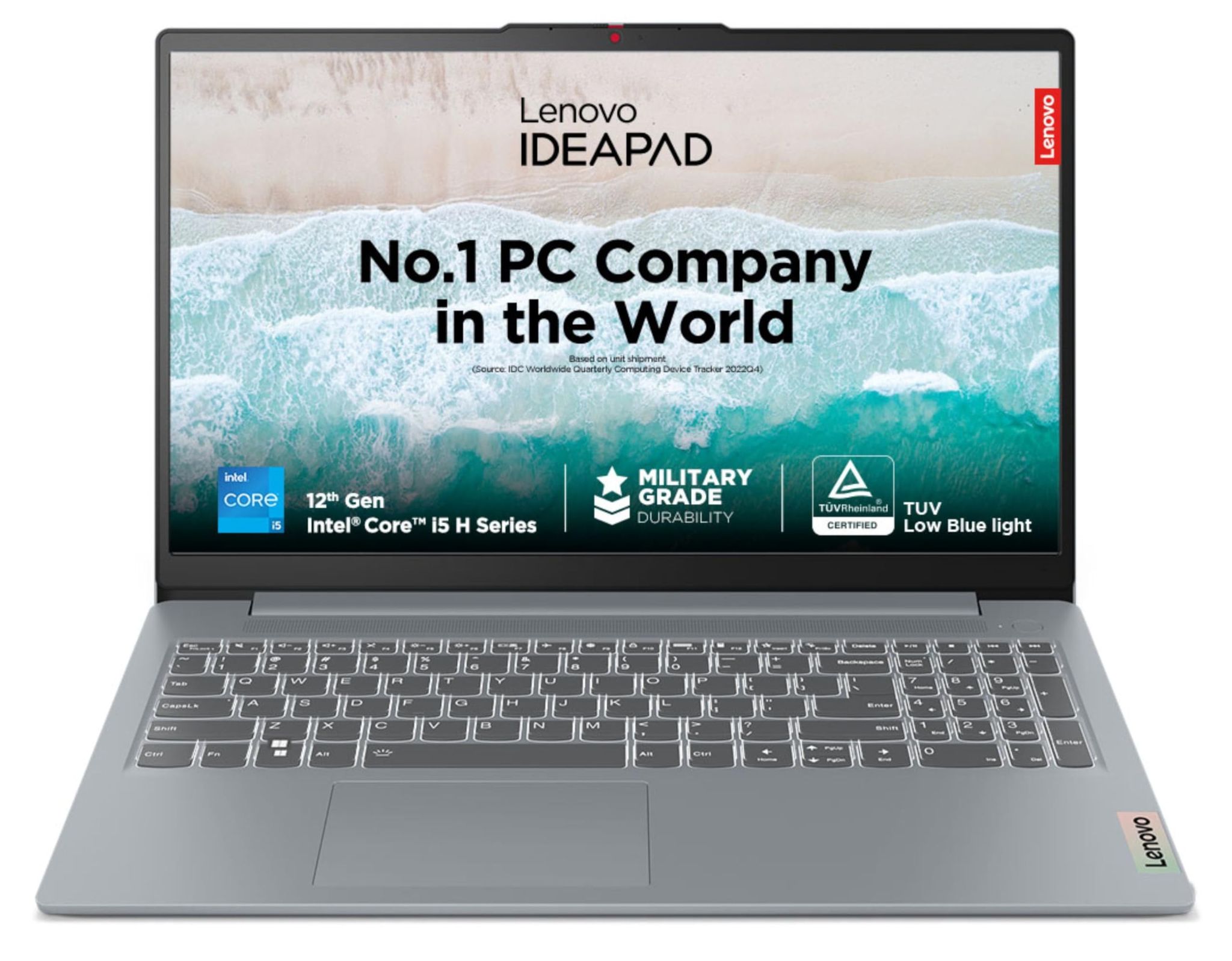 Lenovo IdeaPad Slim 3, 12th Gen Intel Core i5-12450H (16GB LPDDR5, 512GB SSD), Anti-glare, FHD 15.6"(39.6cm), Win 11, Office Home 2024, Arctic Grey, 1.62Kg, 83ER00MDIN, Thin & Light, Backlit KB Laptop Lenovo IdeaPad Slim 3, 12th Gen Intel Core i5-12450H 