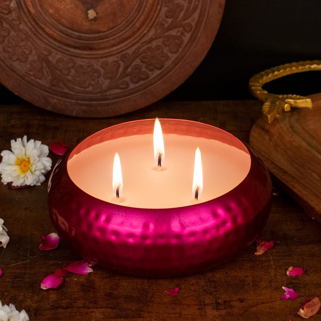 Craftlayout Armoa Scented Wax Candle 6 Inch Pink