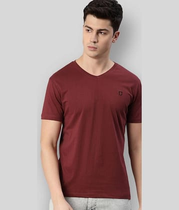 Urbano Fashion - Maroon Cotton Slim Fit Men's T-Shirt ( Pack of 1 )