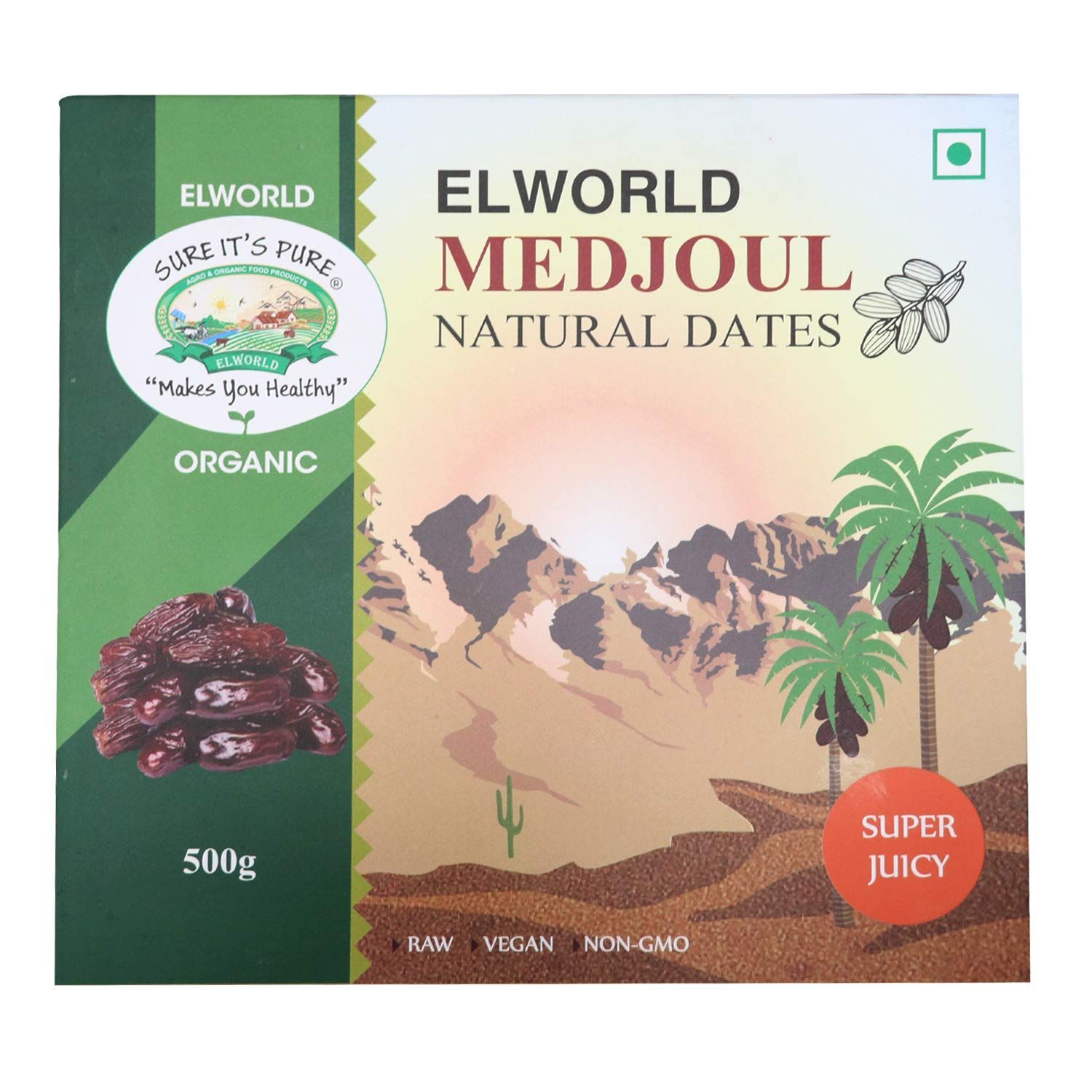 Elworld Agro & Organic Food Products Medjoul Dates 500g