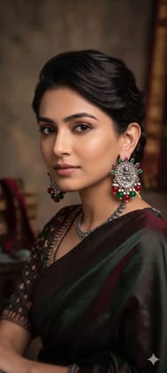 EARHOUSE FASHION Handcrafted Oxidized Silver-Plated Traditional Jhumka Earrings