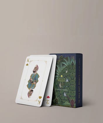 TICP Dark Poker Quality Playing Cards | Premium Rajasthani Miniature Art Design-White