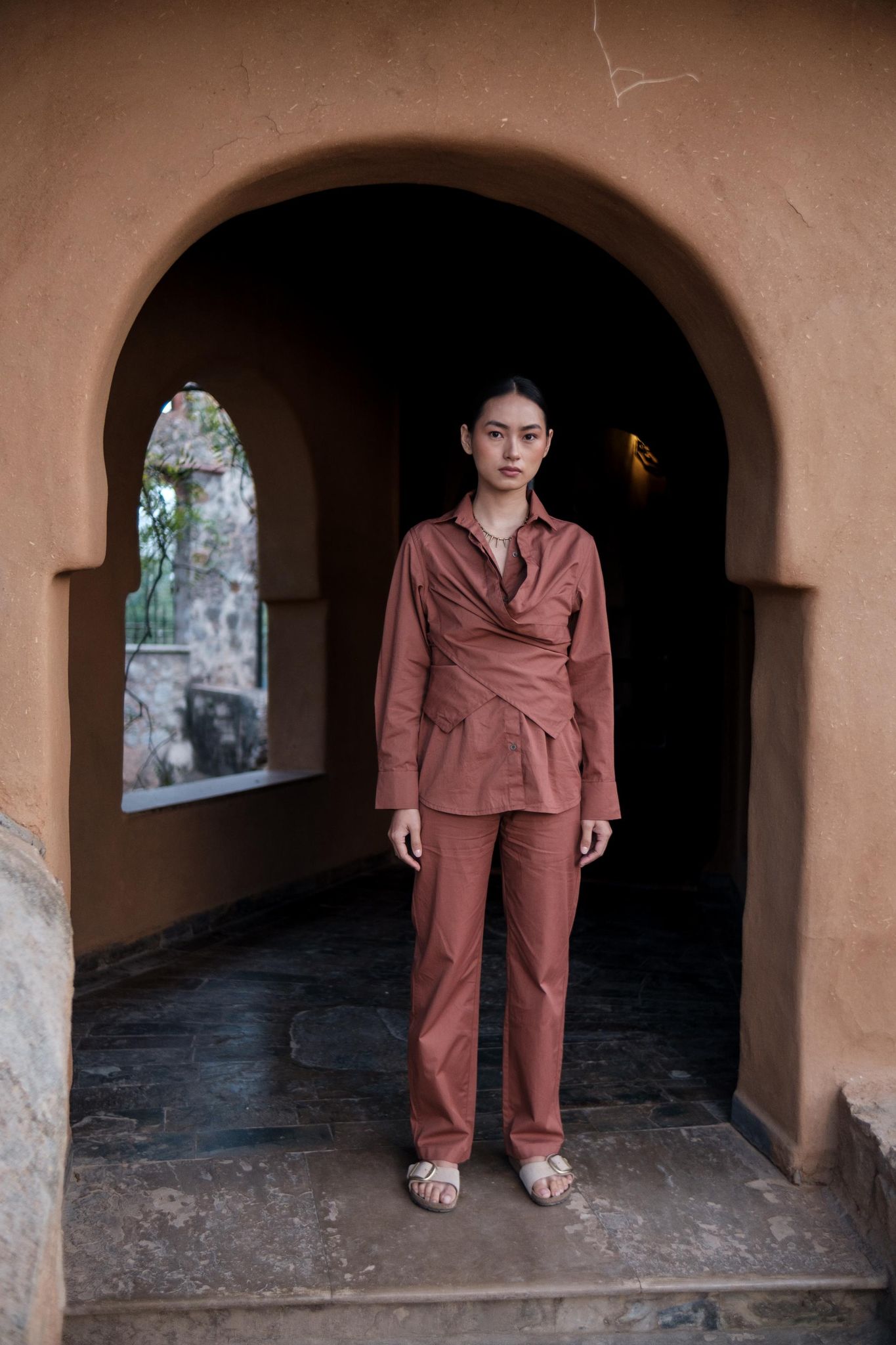 Sandra Straight Pants Copper-XS