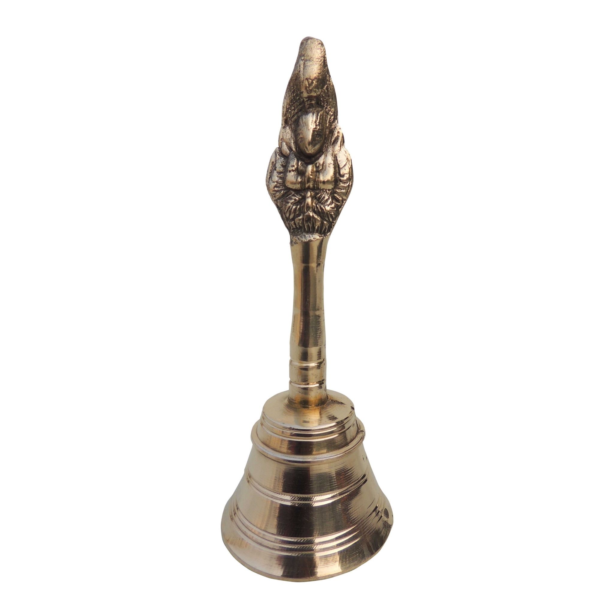 Brass Pooja Hand Bell, Garun Ghanti, Height : 7 Inch (FMAS676 G)