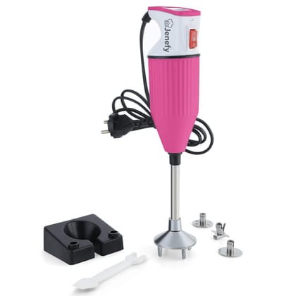 Jenefy Electric Hand Blender Stainless Steel 360W with dual speed & multi attachment Egg Beater blending Coffee Lassi Salad Juice Buttermilk maker Home office pantry canteen kitchen chef use