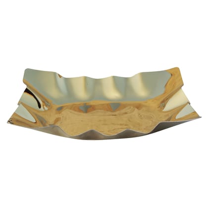Decorative Small PVD Steel Tray Diwali Gift Tray (SMAS106 C)