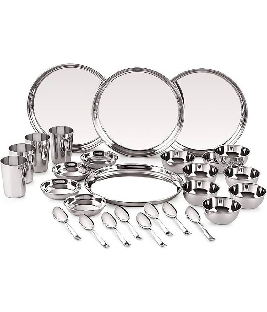 Neelam Stainless Steel Dinner Set of 28 Pieces