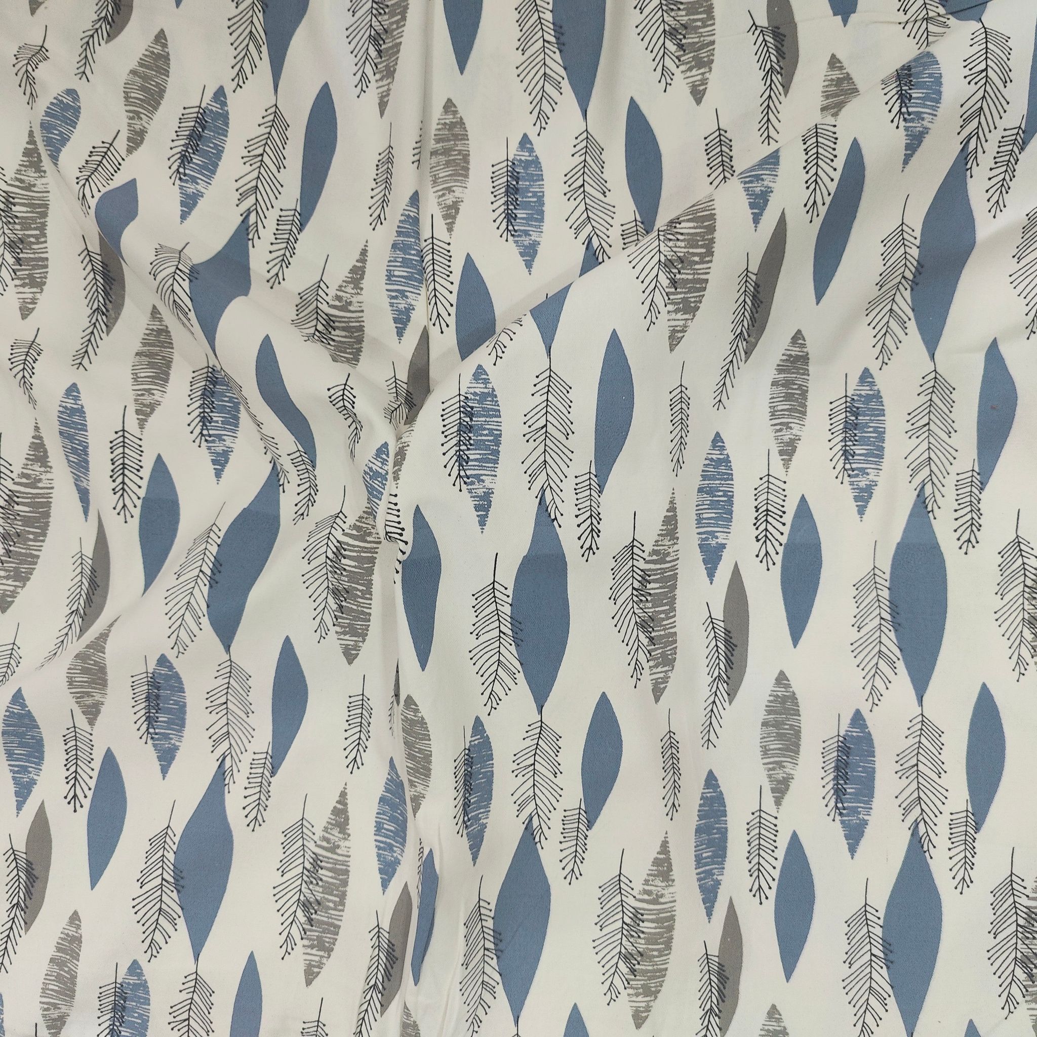 Cotton duck fabric for upholstery- ocean leaf sketch-1 meter