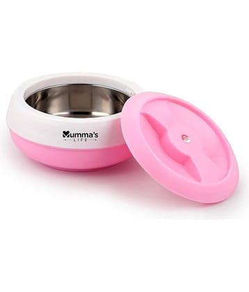 Mumma's Life ‎Insulated Casserole Pink Pink Steel Thermoware Casserole ( Set of 1 , 2200 mL )