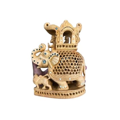 Ali Elephant with Amba Bari Decorative Showpiece (8 Inch)