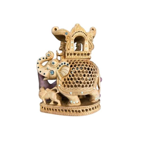 Ali Elephant with Amba Bari Decorative Showpiece (8 Inch)
