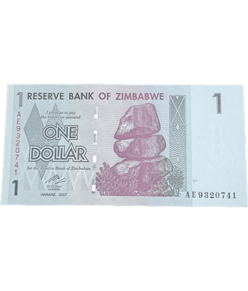 SUPER ANTIQUES GALLERY - RARE ZIMBABVE 1 DOLLAR IN TOP GRADE 1 Paper currency & Bank notes