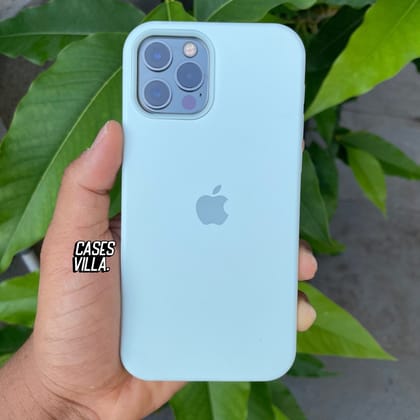 Premium Original Silicone Case with Camera Frame for iPhone 12 Series-iPhone 12 Pro Max / Sea Foam