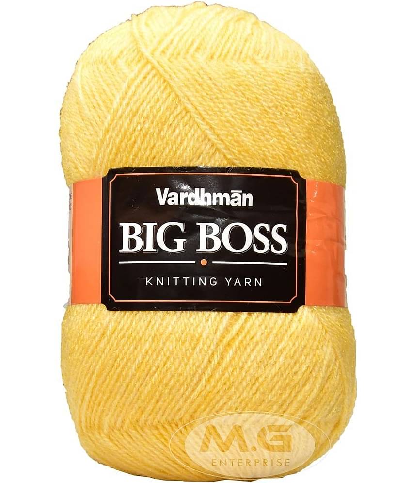 Vardhman Bigboss Dark Cream 400 GMS Wool Ball Hand Knitting Wool/Art Craft Soft Fingering Crochet Hook Yarn, Needle Knitting Yarn Thread Dyed-VO Art-AGBC