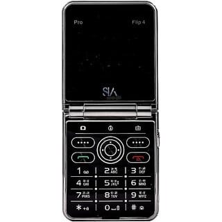 Sia Pro Flip2 (Dual Sim, 6.1 Cm (2.4 Inch) Display, 2000 Mah Battery, Blue, Black)