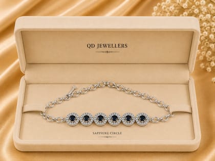 Sapphire Circle Bracelet