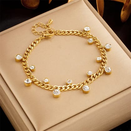 Dainty Crystal Wrap Bracelet- Anti-Tarnish