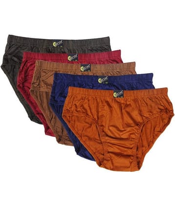 VEE SAA Pack of 5 Cotton Briefs For Women ( Multicolor )