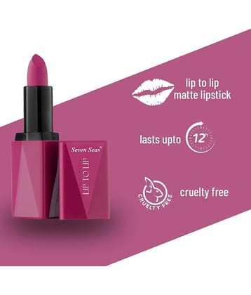 Seven Seas Lip To Lip Matte Lipstick | High Coverage | High Intensity Lipstick (Castro 1)
