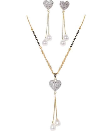 Sunhari Jewels - Silver Mangalsutra Set ( Pack of 1 )