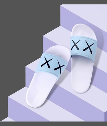 PERY PAO Blue Men's Slide Flip Flop