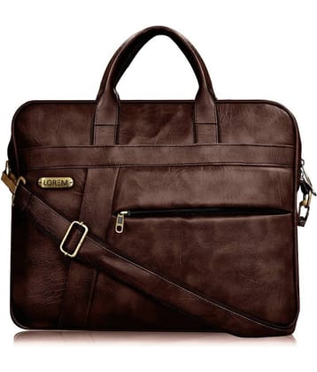 Lorem - Brown Textured Messenger Bag