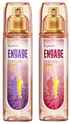 Engage W3 Perfume Spray For Women, 120ml & W2 Perfume Spray For Women, 120ml - Floral, Fruity, Citrus Engage W3 Perfume Spray For Women, 120ml & W2 Perfume Spray For Women, 120ml - Floral, Fruity, Citrus - 120 ml (Pack of 2)