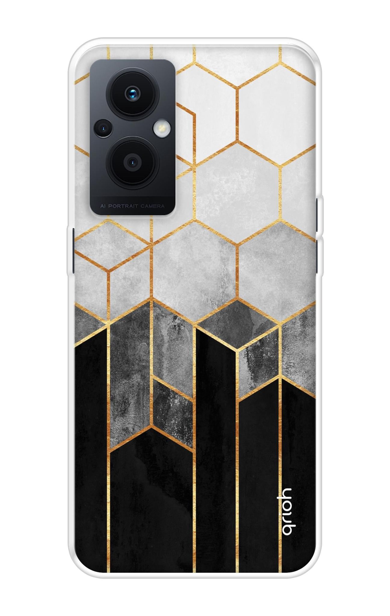 Hexagonal Pattern Soft Cover for Oppo F21s Pro 5G