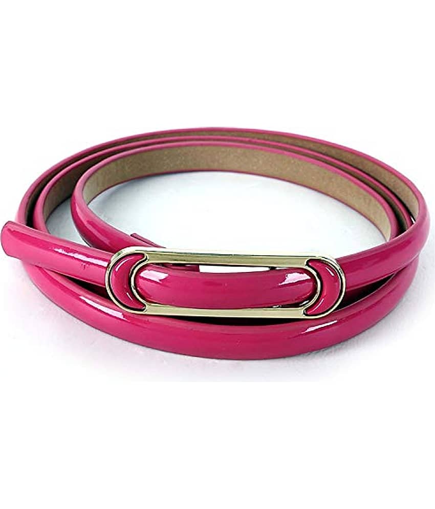 Liv Pink Leather Casual Belt