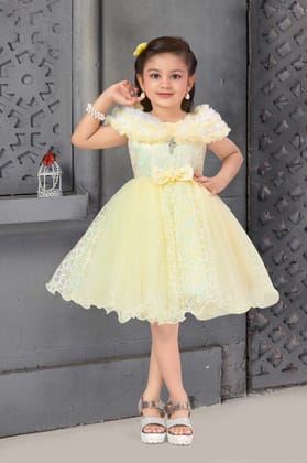 Girls Designer Party Wear Frock Lomon-MPD-179 LMN / Lemon / 18