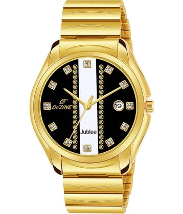 Dezine Gold Metal Analog Men's Watch