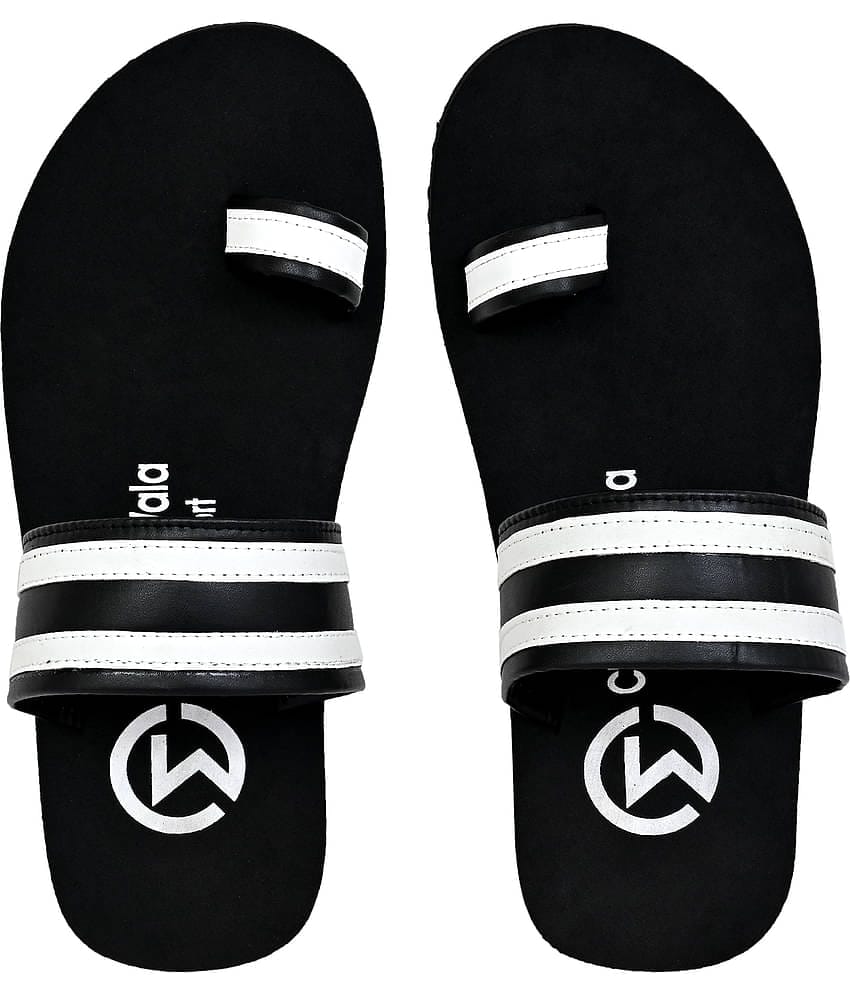 Altek - Black Men's Leather Slipper