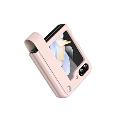 Valente Slim Leather Texture Case for Samsung Galaxy Z Flip 5-Peach