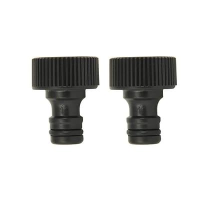 Divine Tree 3/4 inch Tap Connector for Threaded Tap Pipe Adaptor Garden Water Hose Quick Connector for Garden Pipe Fitting Pack 2