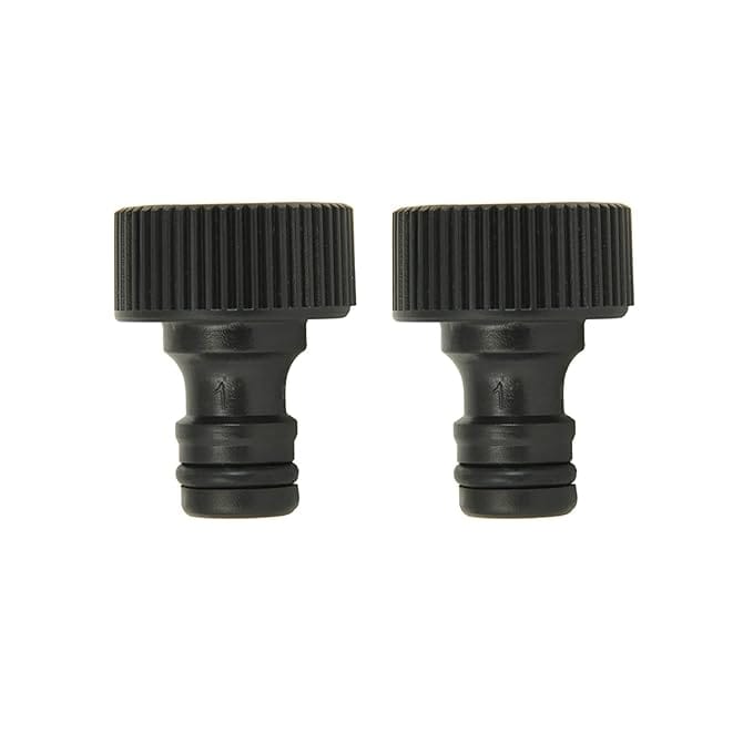 Divine Tree 3/4 inch Tap Connector for Threaded Tap Pipe Adaptor Garden Water Hose Quick Connector for Garden Pipe Fitting Pack 2